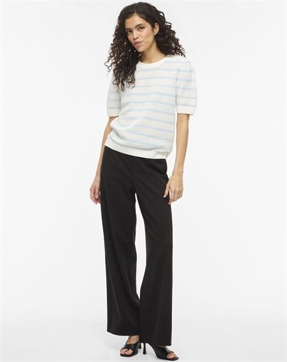 Vila - VIDalo Stripe Strik - White Alyssum